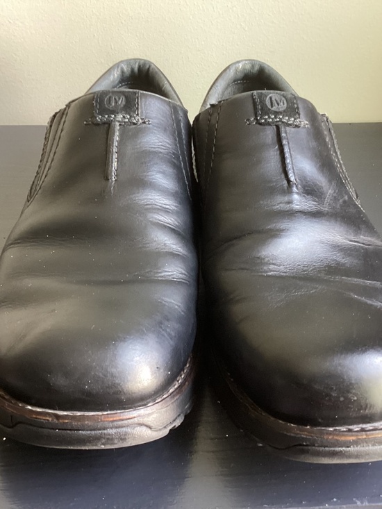 Men’s MERRELL MOC SLIP-ON BLACK LEATHER CASUAL SHOES SIZE 11.5 main image 9